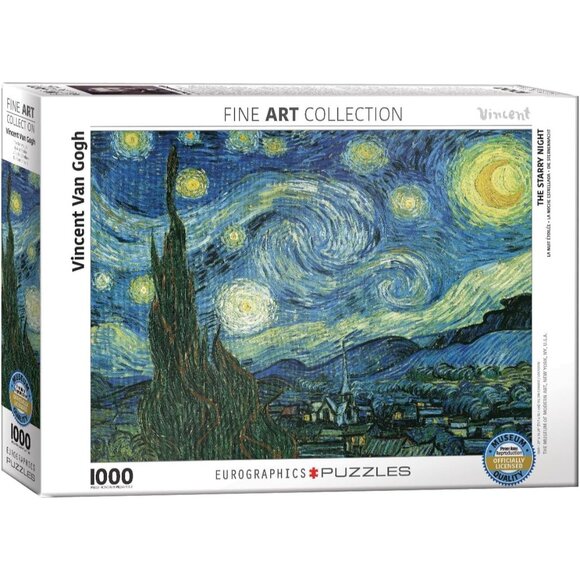 Vincent Van Gogh Starry Night 1000 Piece Jigsaw Puzzle Eurographics Fine Art - Picture 2 of 5
